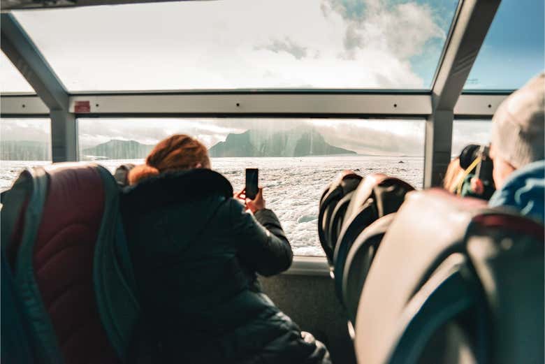 View through the window from the Truck