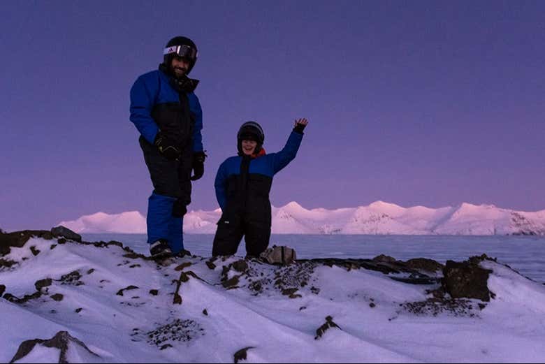 Una foto en pareja en el glaciar Vatnajökull