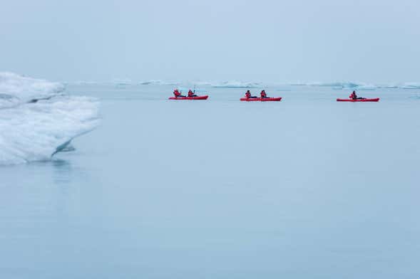 Tour en kayak por el glaciar Vatnajökull