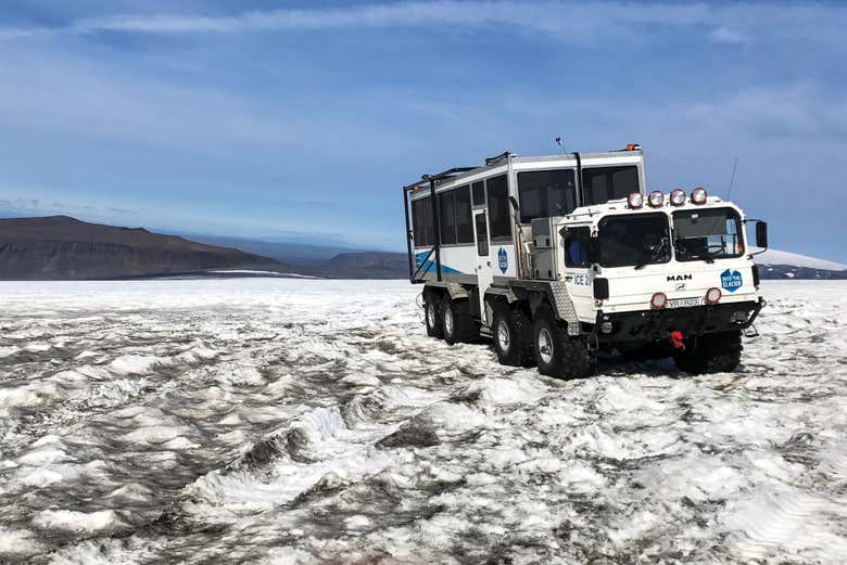 En el camión nieve