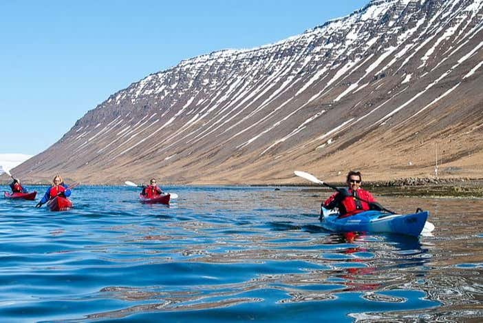 Enjoying the kayak tour