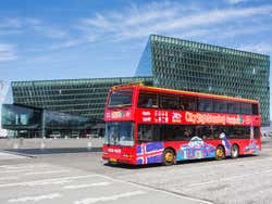 Reykjavik Tourist Bus at the Harpa Concert Hall