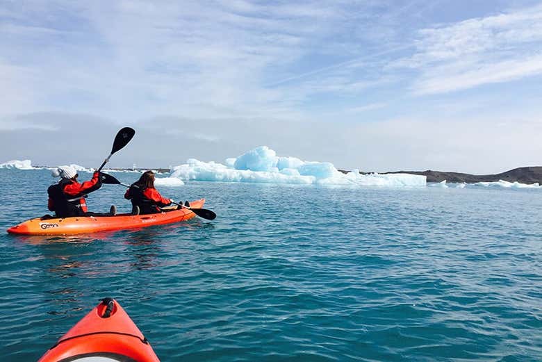 Tour en kayak por Jökulsárlón