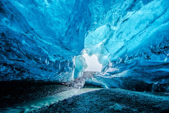Excursion à la grotte bleue du glacier Vatnajökull