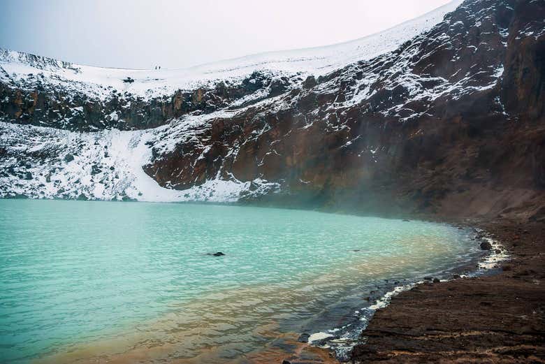 Aguas termales en el volcán Askja