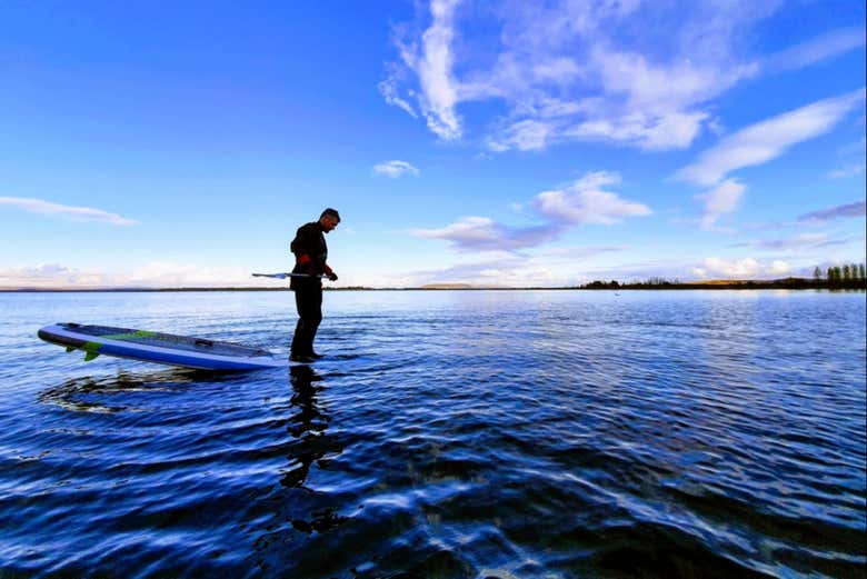 Disfrutando del lago Laugarvatn