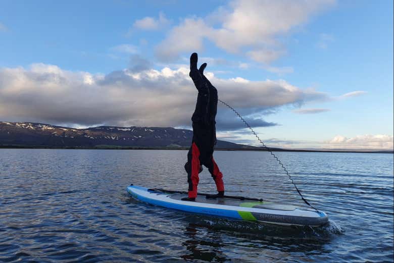 Paddle surf en Laugarvatn