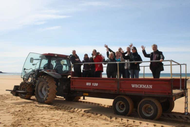 Grupo de turistas durante el tour