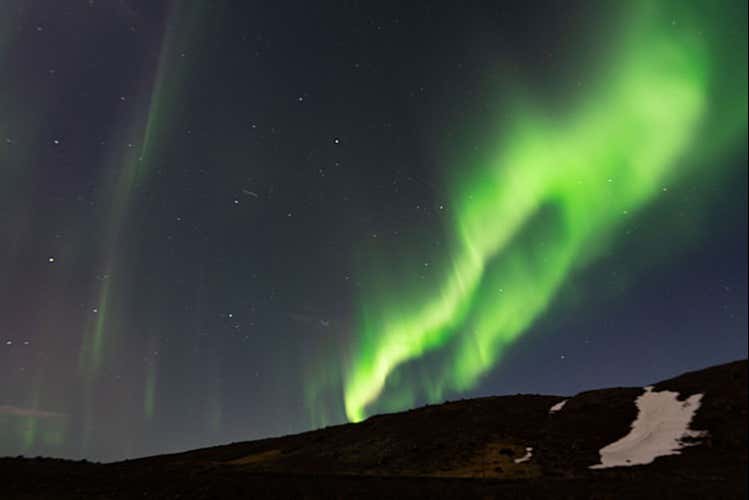 Uma impressionante aurora boreal