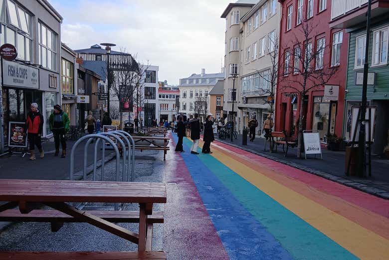 La calle Arco Iris de Reikiavik