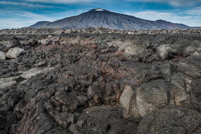 Un campo de lava