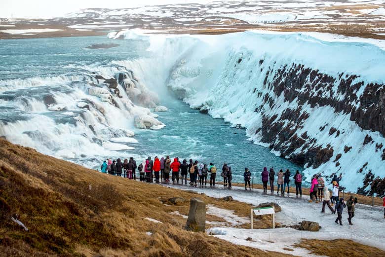 Cascata Gullfoss nevada