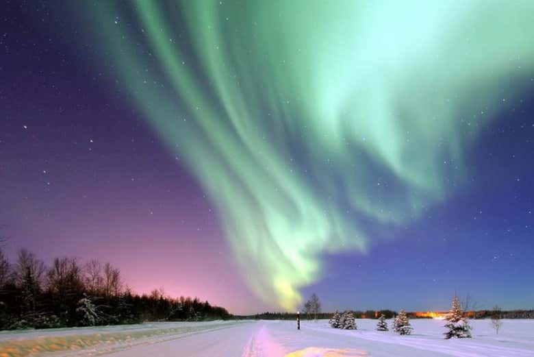 La magie de l'aurore boréale islandaise