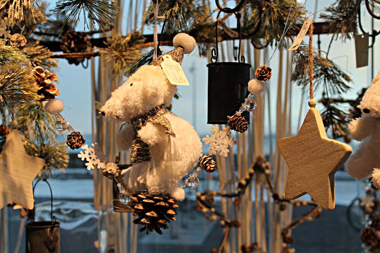 Christmas decorations in Iceland's capital
