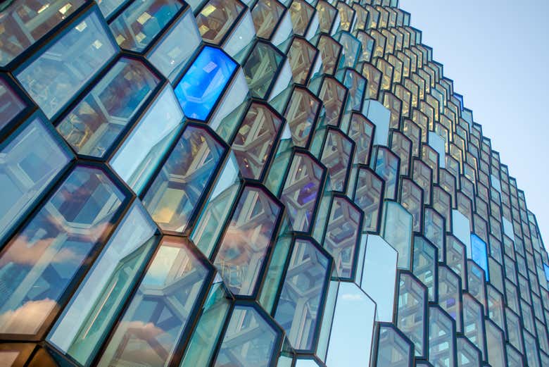 Particolare della sala concerti Harpa