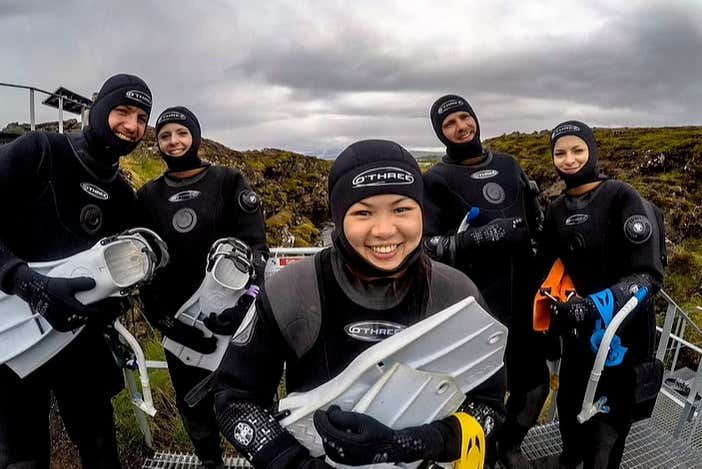 Preparados para a atividade de snorkel!