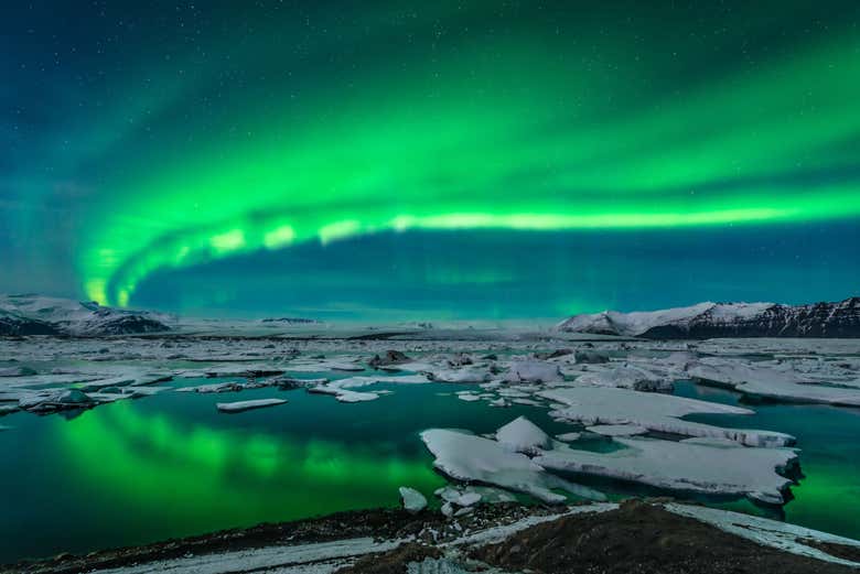 Aurora boreale in Islanda