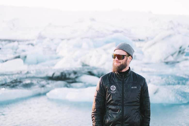 Momento foto a Jökulsárlón!