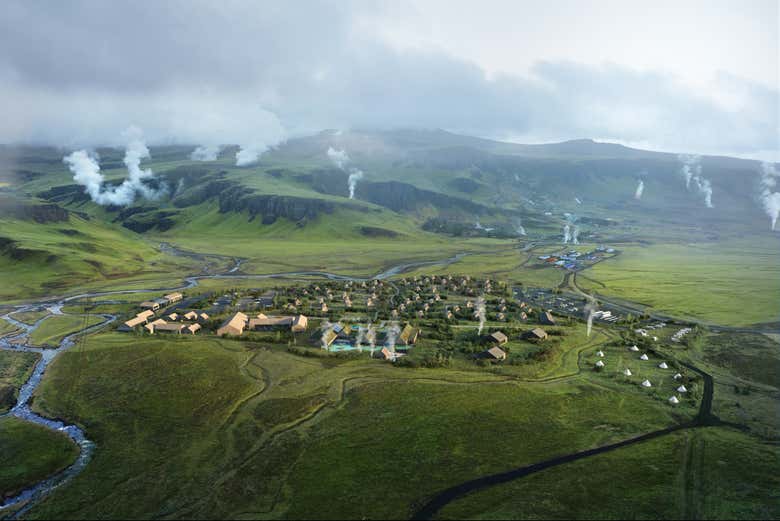 Contemplad el verde entorno natural y volcánico de Islandia