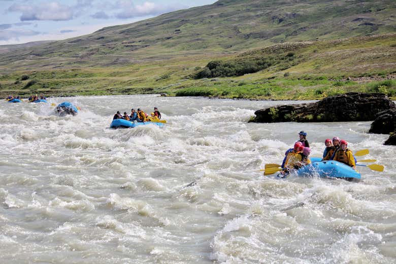 Os encantará hacer rafting en el río Hvitá