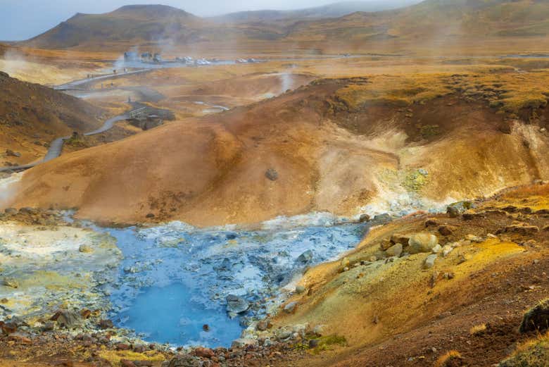 A zona geotérmica de Seltún