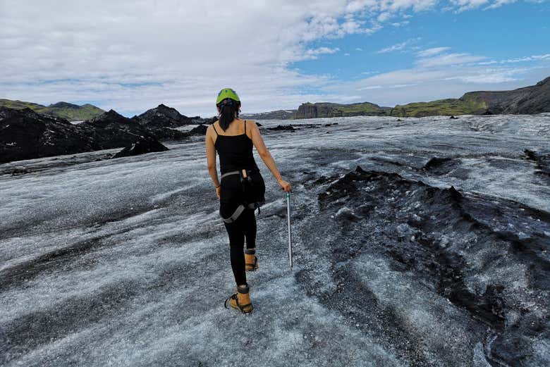 Caminando por el glaciar Sólheimajökull