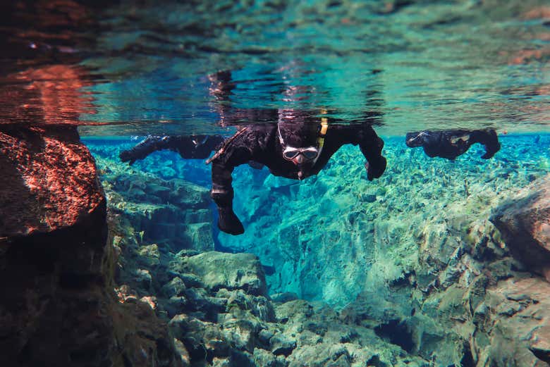 Snorkel en la fisura de Silfra