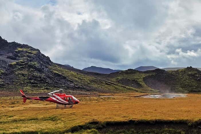 Pousando com o helicóptero