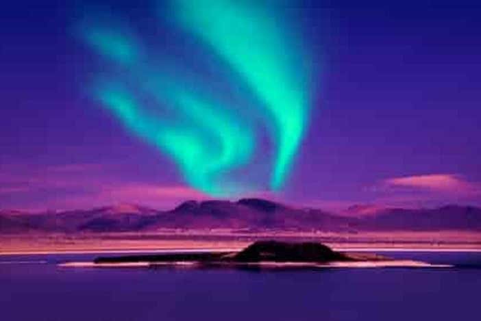 Les couleurs de l'aurore boréale