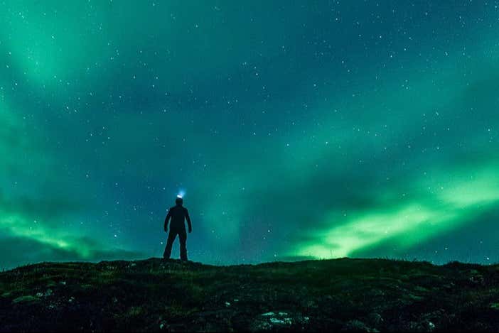 Vendo a aurora boreal