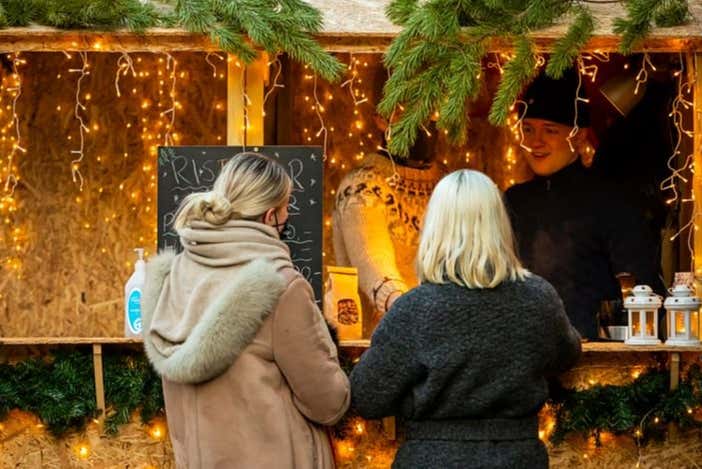 Visiting a Christmas market