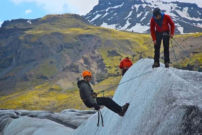 Momento foto durante la escalada 