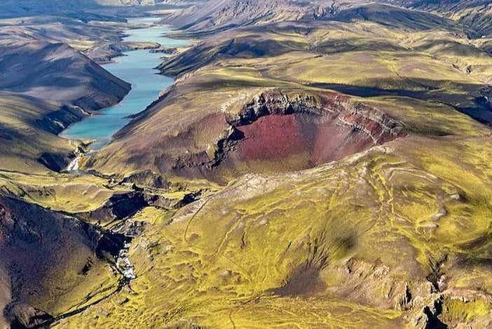 Il paesaggio vulcanico visto dall'alto
