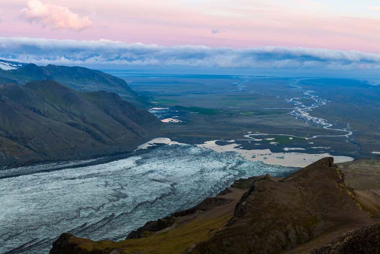 Vista panorâmica sobre Svínafellsjökull