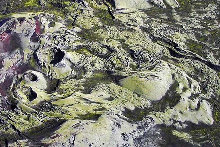 Vista dall'elicottero di Lakagígar