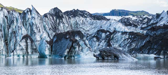 Escalada no gelo e trilha pelo glaciar Sólheimajökull