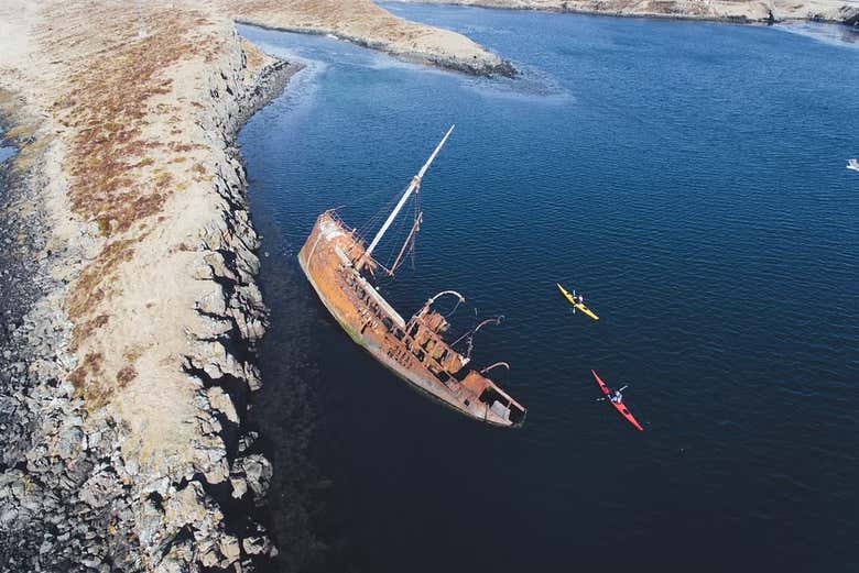 Un navire coulé à Stykkisholmur