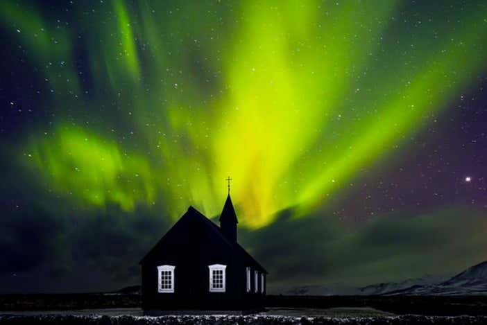 Aurora boreal en Thingvellir