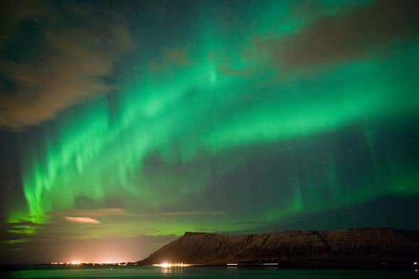 Snorkel en la fisura de Silfra + Aurora boreal