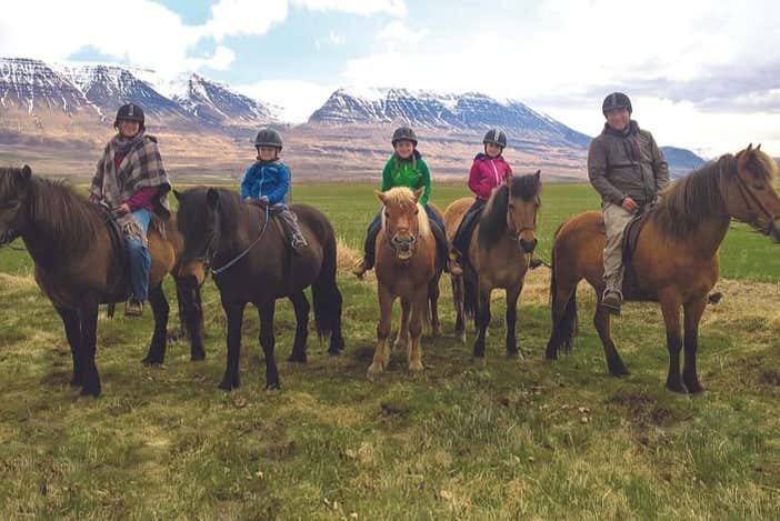 Montando a cavalo por Varmahlíð