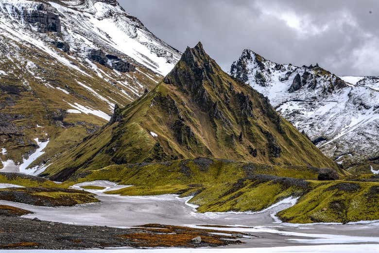 Panorâmica dos arredores de Vík