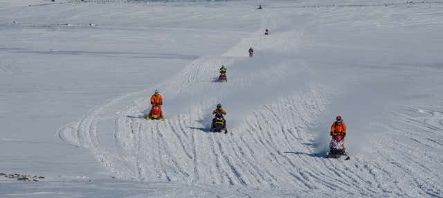 Paseo en moto de nieve por el glaciar Mýrdalsjökull