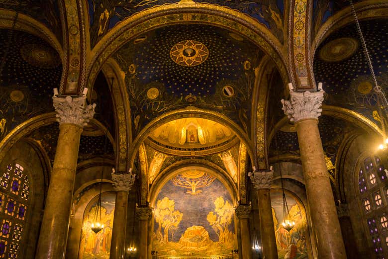 Interior de uno de los templos