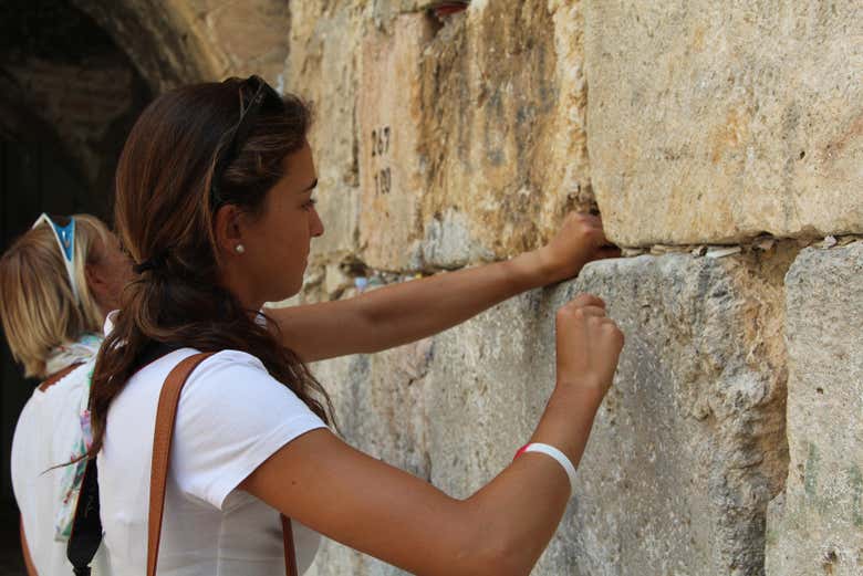 Visitando el Muro de las Lamentaciones