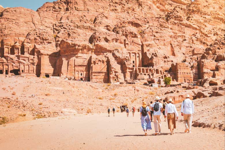 Enjoying the tour of Petra