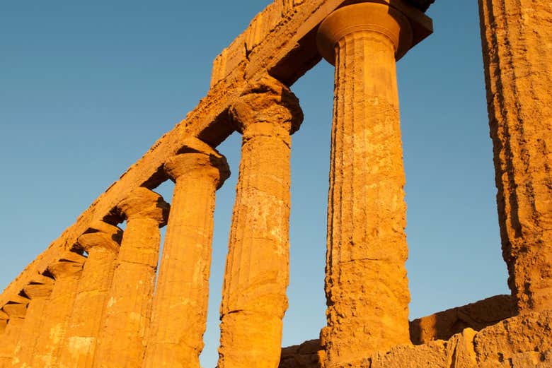 Colonnes doriques de l'un des temples