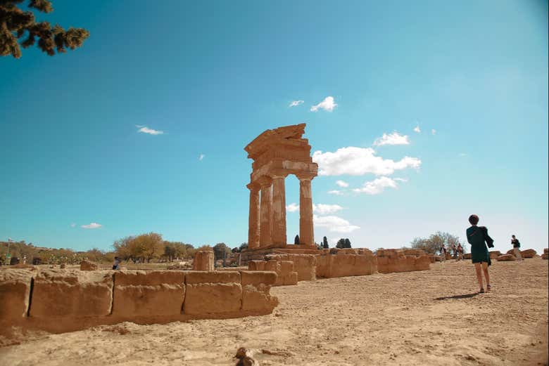 Durante la visita della Valle dei Templi