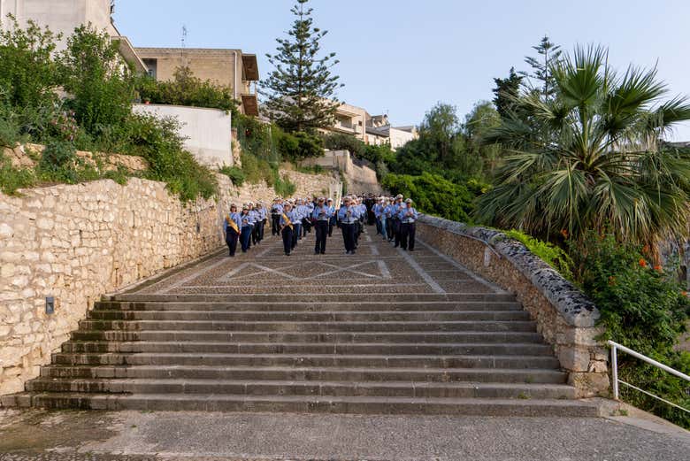 Una banda durante una festa ad Alcamo