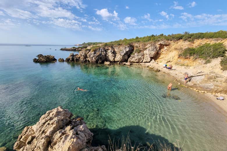 Baignade sur les plages d'Alghero