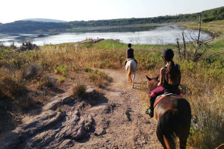 Balade à cheval au lac de Baratz